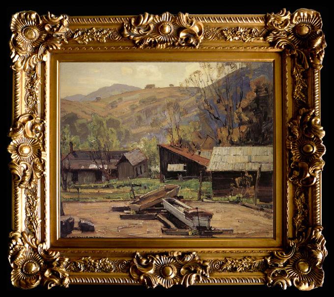 framed  William Wendt Untitle Landscape, Ta012